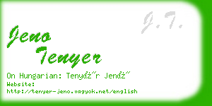 jeno tenyer business card